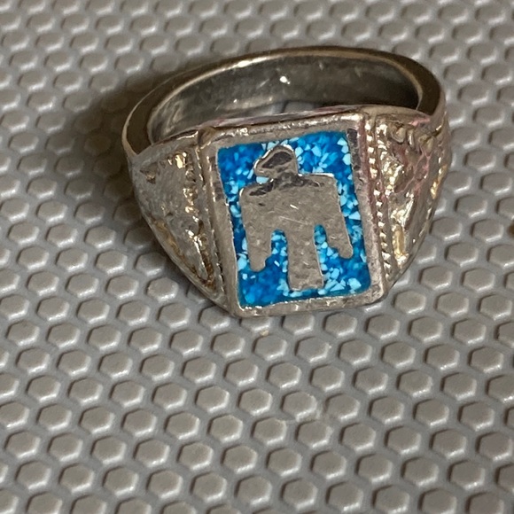 Thunderbird nickel silver ring - Picture 1 of 2